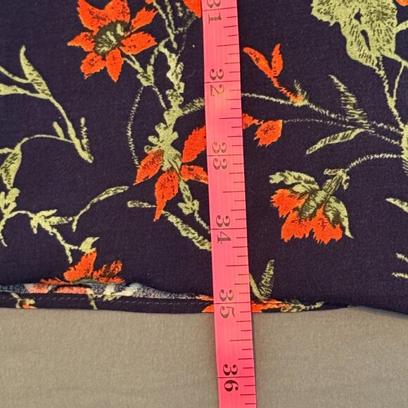 Heartloom Womens Cold Shoulder Long Sleeve Navy Dress Floral Print Size Large - Picture 9 of 11